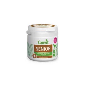 Canvit Senior pro psy – podpora kloubů, imunity a vitality. Kompletní doplněk stravy pro starší psy s kolagenem, omega 3 a 6. Vyrobeno v ČR.